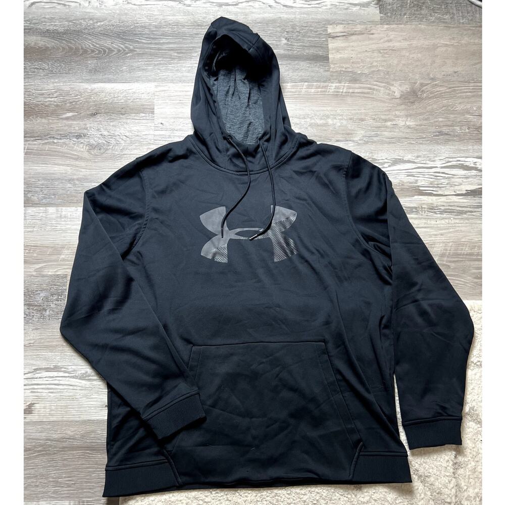 Under Armour ColdGear Black Hoodie Men’s 2XL Athleisure Performance Pullover